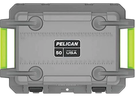 Pelican 50-Quart Elite Cooler - Dark Gray/Green