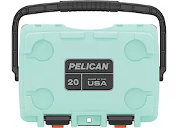 Pelican 20-Quart Elite Cooler with Fold Down Carry Handle - Pacific Blue/Orange/Seafoam