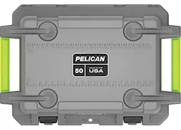 Pelican 50-Quart Elite Cooler - Dark Gray/Green