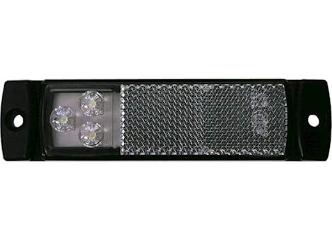 Peterson Manufacturing 1203 LED ECE Light w/IntegralReflex - White FrontOutlineMarker w/StrippedLeads