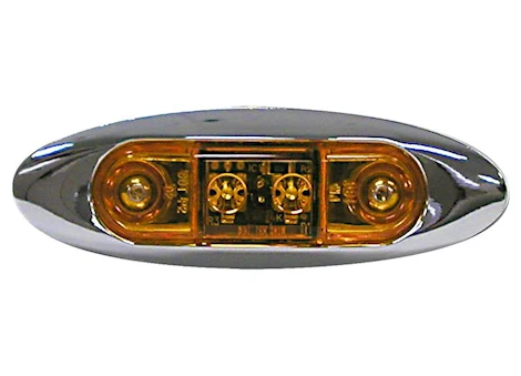 Peterson Manufacturing 168 LED Kit - Amber Mini Clearance/Side Marker Light w/Chrome Bezel (Viz Pack)