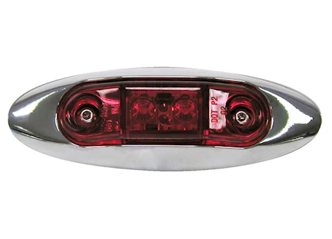 Peterson Manufacturing 168 LED Kit - Red Mini Clearance/Side Marker Light w/Chrome Bezel (Viz Pack)