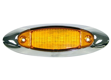Peterson Manufacturing 178 LED - Amber Clearance/Side Marker Light with Chrome Bezel (Viz Pack)