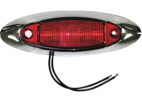 Peterson Manufacturing 178 LED - Red Clearance/Side Marker Light with Chrome Bezel (Viz Pack)