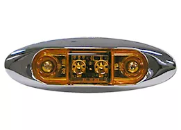 Peterson Manufacturing 168 LED Kit - Amber Mini Clearance/Side Marker Light w/Chrome Bezel (Viz Pack)