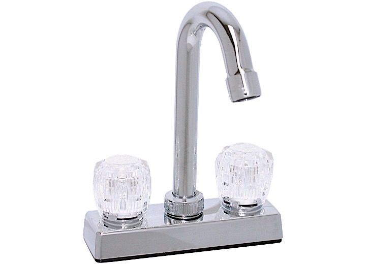 Valterra Products LLC BAR FAUCET, 4IN WITH 6IN SPOUT, 2 KNOB, PLASTIC, CHROME