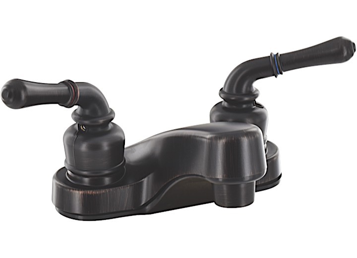 Valterra Products LLC BATHROOM FAUCET, 4IN, 2 LEVER TEACUP, 1/4 TURN, PLASTIC, RUBBED BRONZE