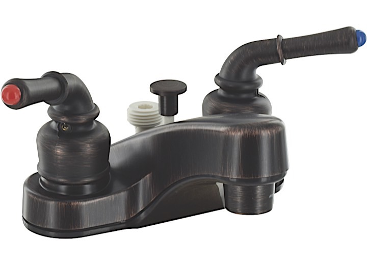 Valterra Products LLC BATHROOM DIV FAUCET, 4IN, 2 LVR TEACUP, 1/4 TURN, PLASTIC, RUBBED BRONZE
