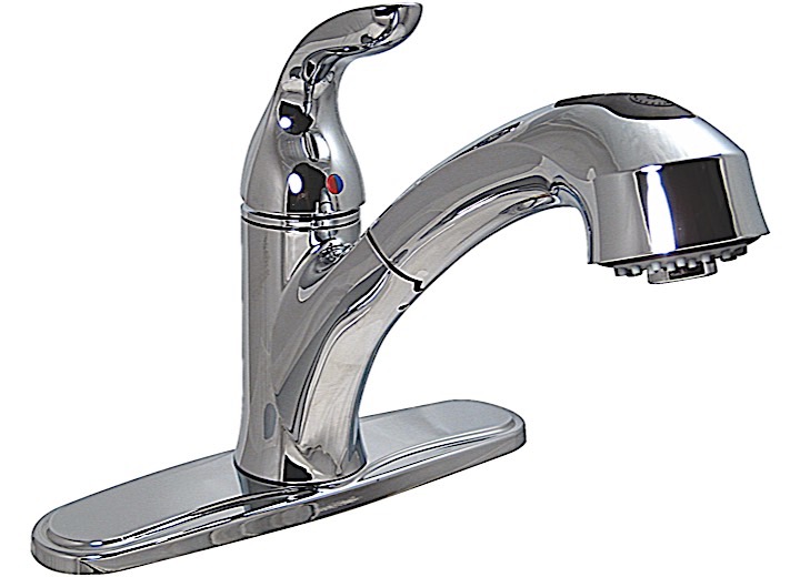 Valterra Products LLC KITCHEN FAUCET, 8IN PULL OUT HYBRID, 1 LEVER, CERAMIC DISC, CHROME