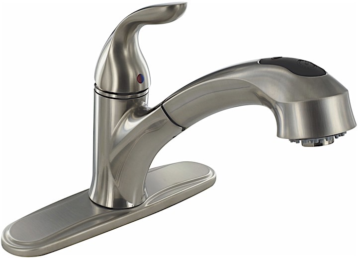 Valterra Products LLC KITCHEN FAUCET, 8IN PULL OUT HYBRID, 1 LEVER, CERAMIC DISC, BRUSHED NICKEL