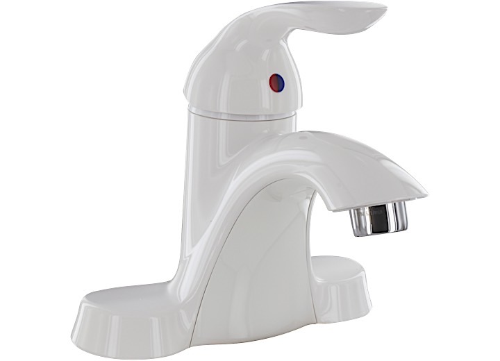 Valterra Products LLC BATHROOM FAUCET, 4IN HYBRID TALL, SINGLE LEVER, CERAMIC DISC, WHITE