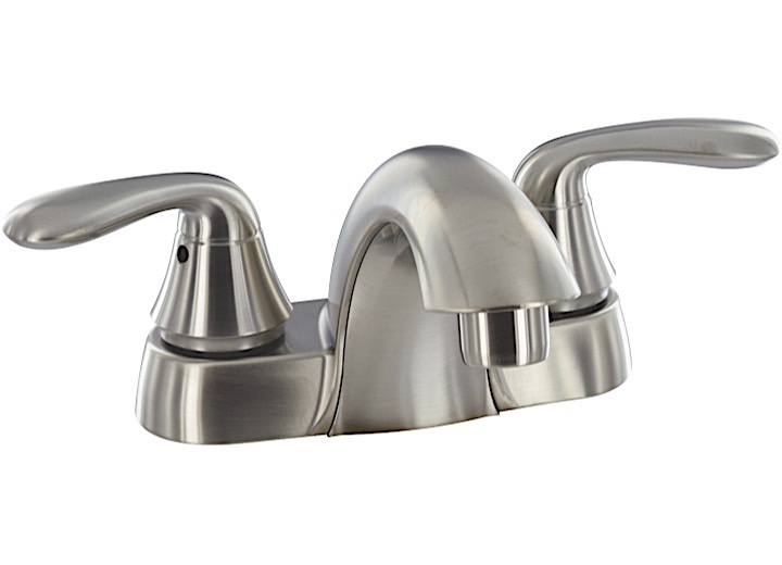 Valterra Products LLC BATHROOM FAUCET, 4IN LOW-ARC HYBRID, 2 LEVER, 1/4 TURN, BRUSHED NICKEL