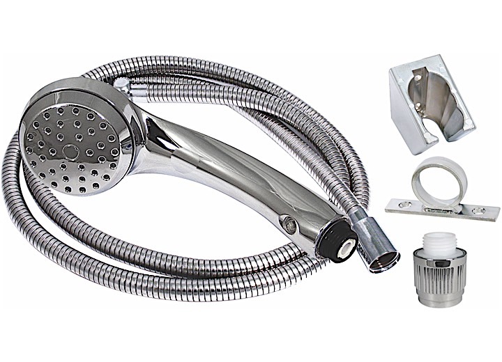 Valterra Products LLC AIRFUSION SHOWER HEAD KIT, SEPARATE FLOW CONTROLLER, CHROME