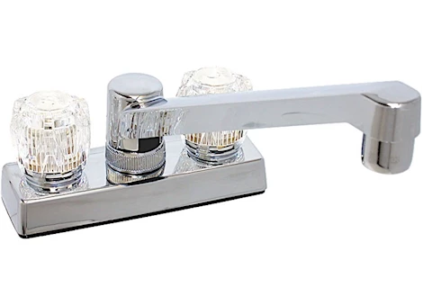 Valterra Products LLC LEDGE FAUCET, 4IN, 2 KNOB, PLASTIC, CHROME