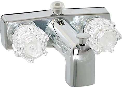 Valterra Products LLC TUB/SHOWER DIV FAUCET W/ D-SPUD, 4IN, 2 KNOB, BRASS, CHROME