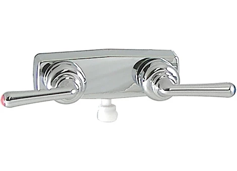 Valterra Products LLC SHOWER VALVE W/ VAC BRKR, 4IN, 2 LEVER TEACUP, PLASTIC, CHROME