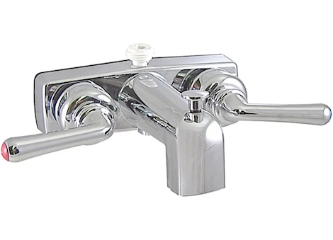 Valterra Products LLC TUB/SHOWER DIV FAUCET W/ D-SPUD, 4IN, 2 LEVER, TEACUP, PLASTIC, CHROME