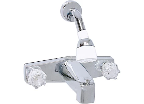 Valterra Products LLC TUB/SHOWER DIV FAUCET, SHOWER HEAD KIT, 8IN, 2 KNOB, PLASTIC, CHROME