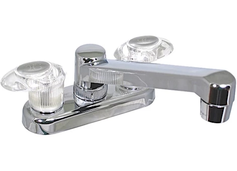 Valterra Products LLC LEDGE FAUCET, 4IN, 2 LEVER, 1/4 TURN, PLASTIC, CHROME