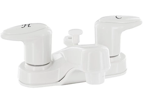 Valterra Products LLC Bathroom diverter faucet, 4in, 2 lever, 1/4 turn, plastic, white Main Image