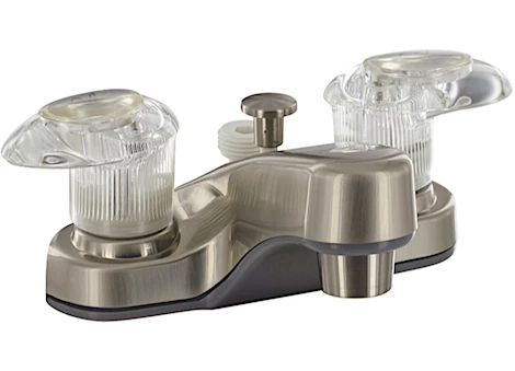 Valterra Products LLC BATHROOM DIVERTER FAUCET, 4IN, 2 LEVER, 1/4 TURN, PLASTIC, BRUSHED NICKEL