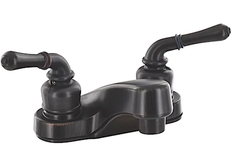 Valterra Products LLC Bathroom faucet, 4in, 2 lever teacup, 1/4 turn, plastic, rubbed bronze Main Image