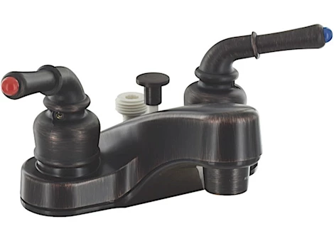 Valterra Products LLC BATHROOM DIV FAUCET, 4IN, 2 LVR TEACUP, 1/4 TURN, PLASTIC, RUBBED BRONZE