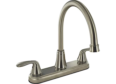 Valterra Products LLC KITCHEN FAUCET, 8IN HI-ARC HYBRID, 2 LEVER, BRUSHED NICKEL