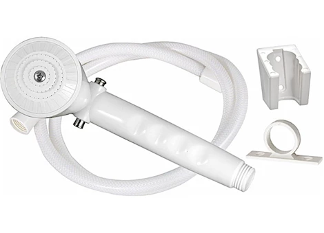 Valterra Products LLC SHOWER HEAD KIT, TRICKLE SHUT-OFF, 60IN HOSE, WHITE