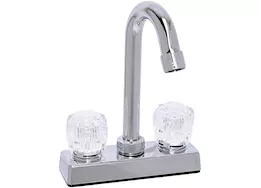 Valterra Products LLC Bar faucet, 4in with 6in spout, 2 knob, plastic, chrome