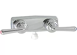 Valterra Products LLC Shower valve w/ vac brkr, 4in, 2 lever teacup, plastic, chrome