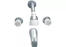 Valterra Products LLC Tub/shower div faucet, shower head kit, 8in, 2 knob, brass, chrome