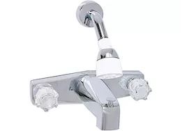 Valterra Products LLC Tub/shower div faucet, shower head kit, 8in, 2 knob, plastic, chrome