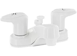 Valterra Products LLC Bathroom diverter faucet, 4in, 2 lever, 1/4 turn, plastic, white