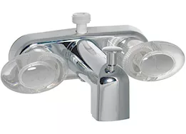 Valterra Products LLC Tub div faucet w/ d-spud, 4in, 2 lever, 1/4 turn, plastic, chrome