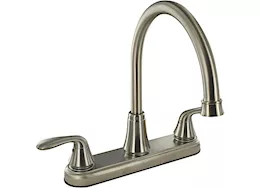 Valterra Products LLC Kitchen faucet, 8in hi-arc hybrid, 2 lever, brushed nickel