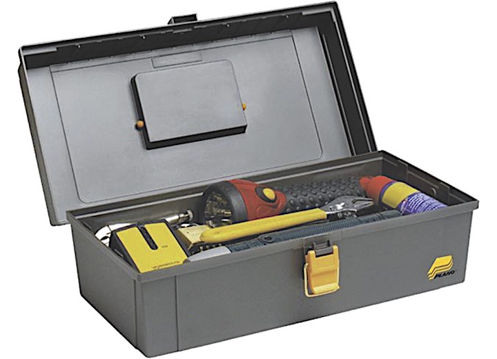 15IN TOOLBOX GRAPHITE GRAY W/YELLOW LATCH