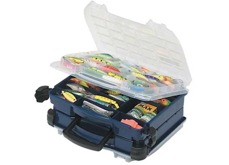 Plano 395210 DOUBLE COVER 2 SIDED SATCHEL BLUE/CLEAR
