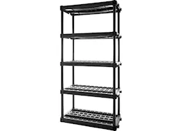 Plano 5-shelf, heavy duty , black, 150lbs/shelf, 73inx36inx18in