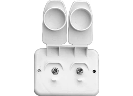 Prime Products Compact duplex tv receptacle - white