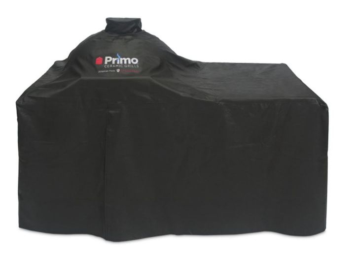 Primo Grill Cover for Primo LG or JR Oval Ceramic Charcoal Grill Head in Cypress Countertop Table Main Image