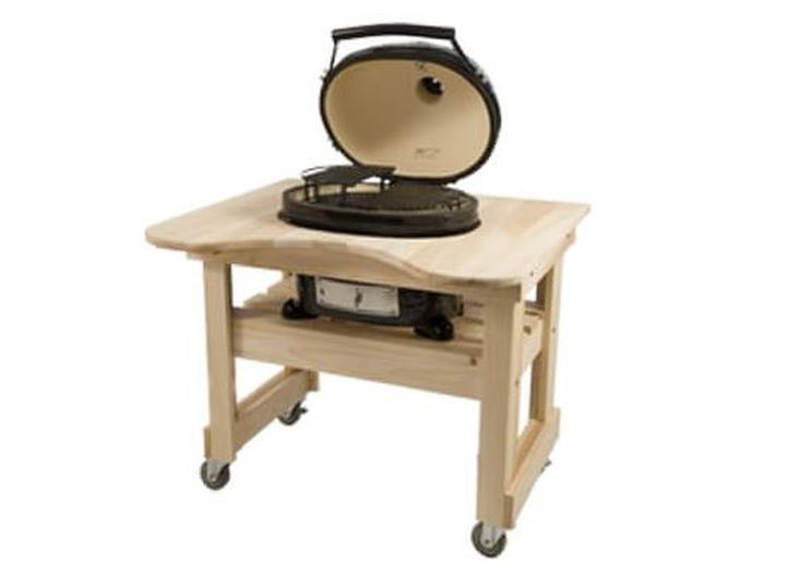 PRIMO CYPRESS GRILL TABLE FOR PRIMO X-LARGE OVAL CERAMIC CHARCOAL GRILL HEAD
