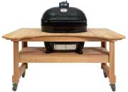 Primo Cypress Grill Table for Primo X-Large Oval Ceramic Charcoal Grill Head