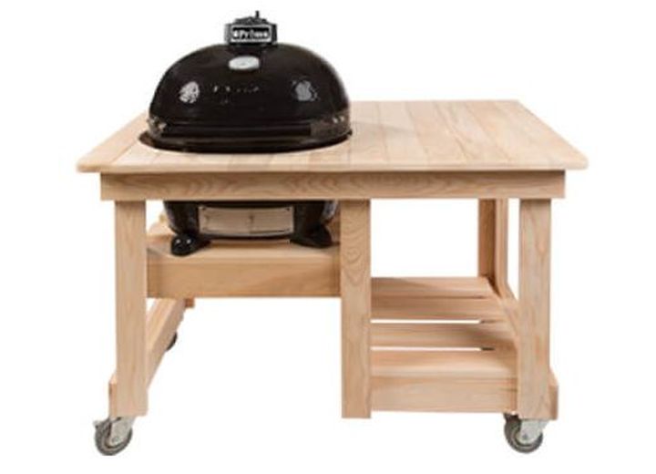 PRIMO CYPRESS COUNTERTOP TABLE FOR PRIMO LARGE OVAL CERAMIC CHARCOAL GRILL HEAD