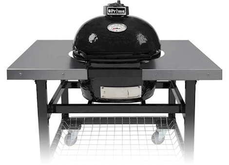 PRIMO STAINLESS STEEL SIDE SHELVES FOR PRIMO METAL CART BASE # PG00318 & JUNIOR OVAL GRILL HEAD