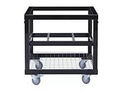 Primo Metal Cart Base with Basket for Primo Junior Oval Ceramic Charcoal Grill Head
