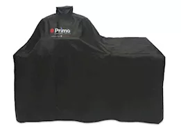 Primo Grill Cover for Primo X-Large Oval Ceramic Charcoal GrillHead in Primo Cypress Countertop Table