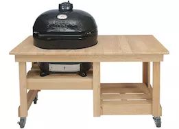 Primo Cypress Countertop Table for Primo X-Large Oval Ceramic Charcoal Grill Head