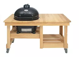 Primo Cypress Countertop Table for Primo Large Oval Ceramic Charcoal Grill Head