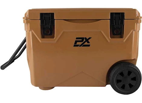 ProMaxx Automotive 50QT SPORTSMAN COOLER WITH WHEELS AND PULL HANDLE COFFEE